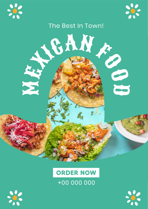 The Best In Town Taco Flyer Design Image Preview