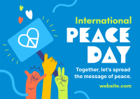 United for Peace Day Postcard Design