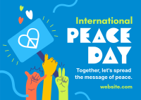 United for Peace Day Postcard Image Preview