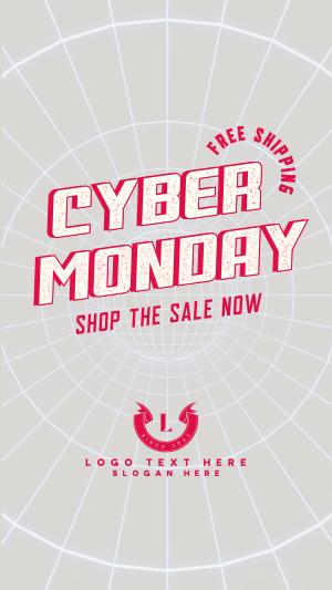 Vaporwave Cyber Monday Instagram story Image Preview