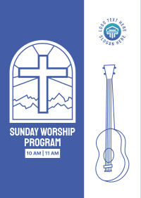 Sunday Worship Program Poster Image Preview