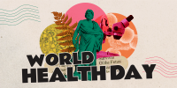 World Health Day Collage Twitter Post Design