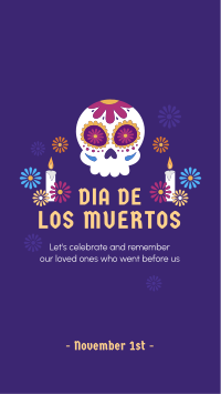 Dai De Los Muertos Facebook Story Design