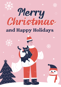 Christmas Holiday Santa Poster Design