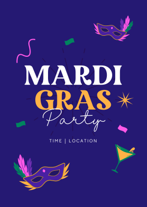 Mardi Gras Party Poster Image Preview