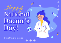 Doctors' Day Celebration Postcard Image Preview