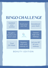 Beauty Bingo Challenge Flyer Design