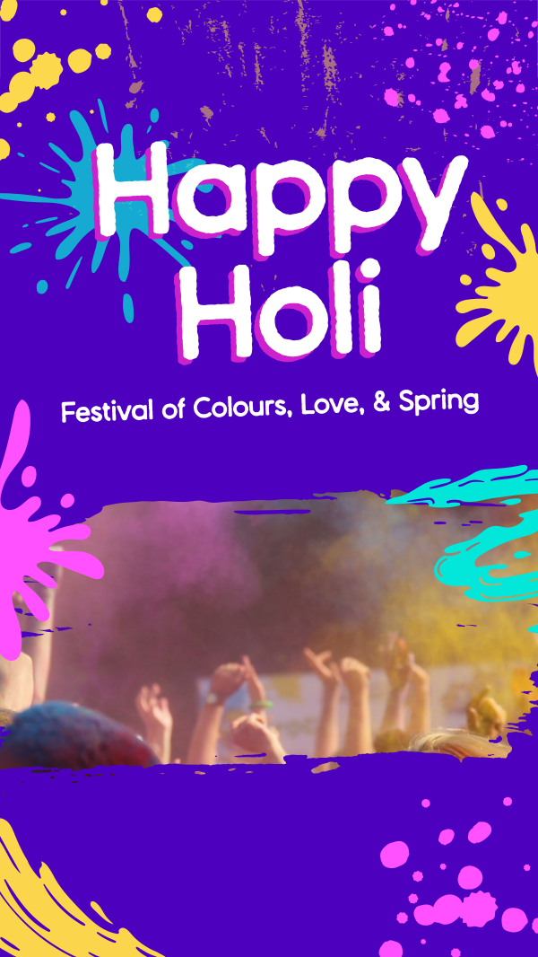 Holi Celebration Instagram Story Design