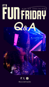 Friday Party Q&A Instagram Story Design