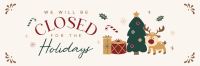 Closed for the Holidays Twitter Header Design