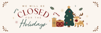 Closed for the Holidays Twitter header (cover) Image Preview