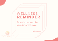 Wellness Self Reminder Postcard Design