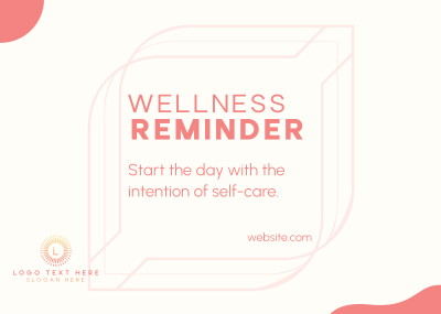 Wellness Self Reminder Postcard Image Preview