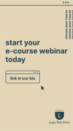 E-Course Webinar Instagram story
