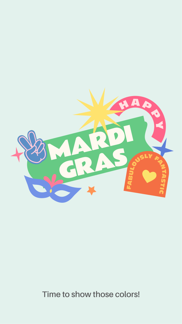 Happy Mardi Gras Instagram Story Design Image Preview