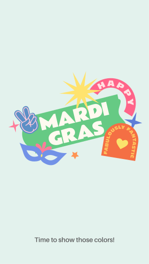 Happy Mardi Gras Instagram story
