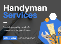 Handyman Services Postcard Design