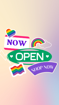 Sticker Now Open Facebook Story Design