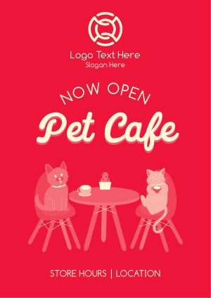 Pet Cafe Opening Flyer Image Preview