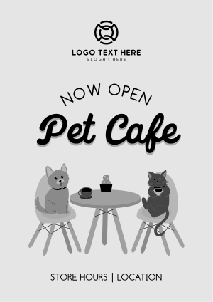 Pet Cafe Opening Flyer Image Preview