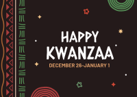 Bright Kwanzaa Postcard Design