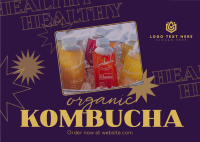 Healthy Kombucha Postcard Design