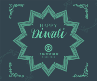 Ornamental Diwali Greeting Facebook post Image Preview