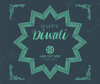 Ornamental Diwali Greeting Facebook Post Image Preview