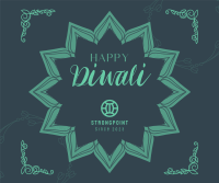 Ornamental Diwali Greeting Facebook post Image Preview
