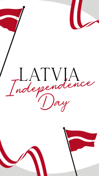 Latvia Independence Flag TikTok Video Design