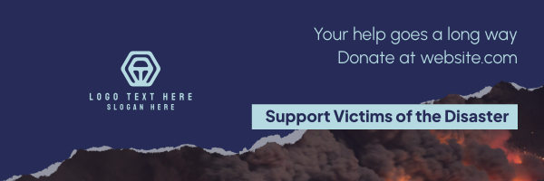 Fire Victims Donation Twitter Header Design Image Preview