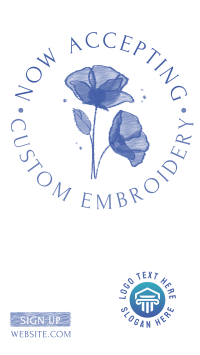 Custom Embroidery Instagram Story Design