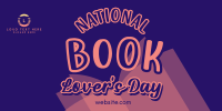 Book Lovers Greeting Twitter Post Design