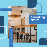 Coworking Curve and Point Instagram Post Design