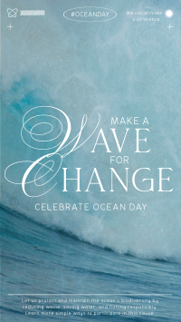 Wave Change Ocean Day Instagram reel Image Preview