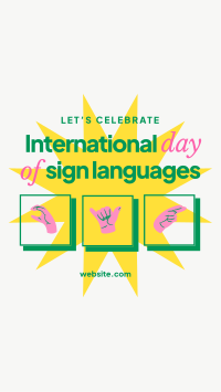 International Day of Sign Languages Instagram story Image Preview