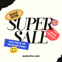 Y2K Super Sale Instagram Post Design