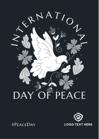 Floral Peace Dove Flyer Design