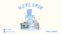 Laundry Shop Launch Facebook Event Cover Image Preview