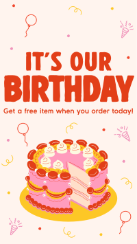It's Our Birthday Facebook Story Design