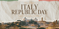 Elegant Italy Republic Day Twitter Post Design