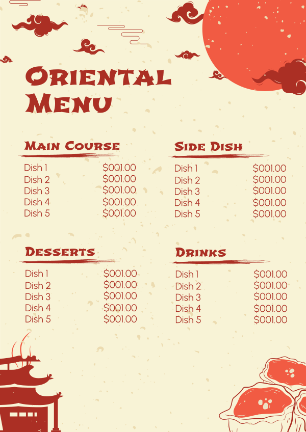 Home of Dim Sum Menu Design Image Preview