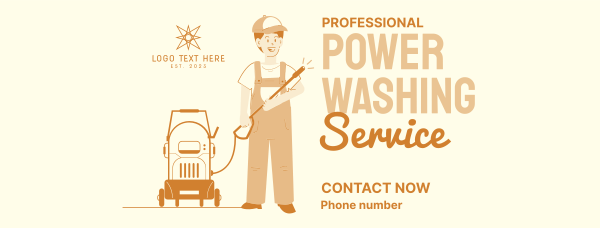 Washer Man Facebook Cover Design Image Preview