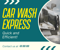 Car Wash Express Facebook Post Design