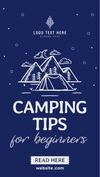 Camping Tips For Beginners Facebook Story Design