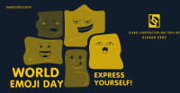 Irregular Shapes Emoji Facebook Ad Design