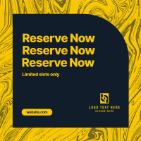 Reserve Now Marble Instagram post Image Preview