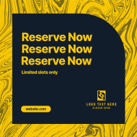 Reserve Now Marble Instagram Post Image Preview