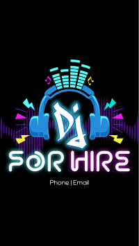 DJ for Hire Facebook Story Design