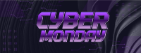 Futuristic Cyber Monday Facebook Cover Image Preview